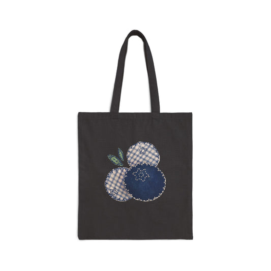 Canvas Tote Bag - Blueberry Patchwork