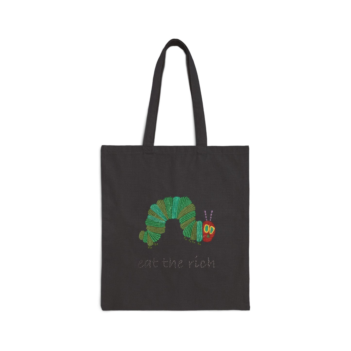 Eco-Friendly Canvas Tote Bag - 'Eat the Rich' Bag
