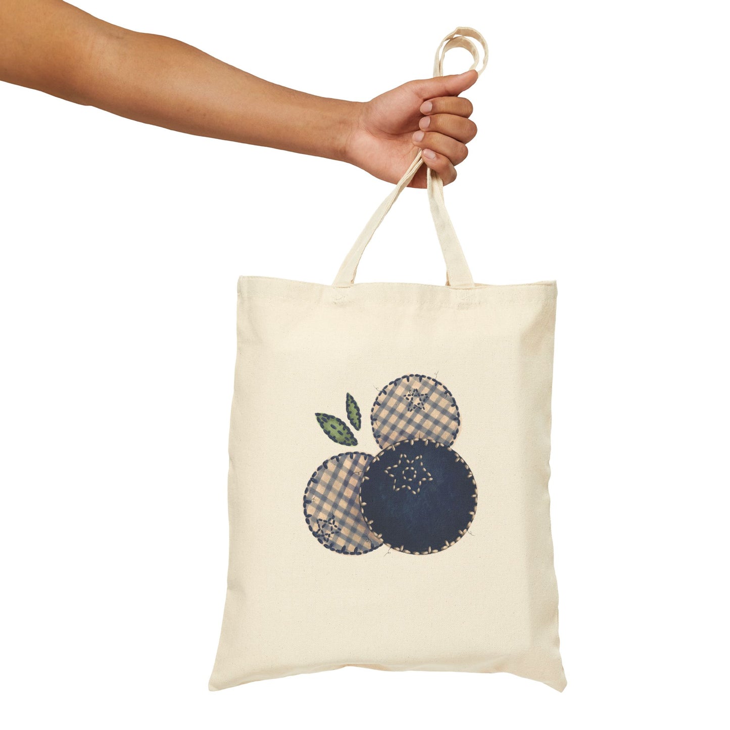 Canvas Tote Bag - Blueberry Patchwork